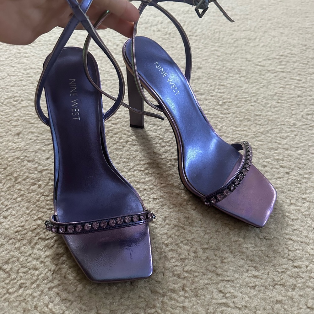 Nine West Purple rhinestone Heels